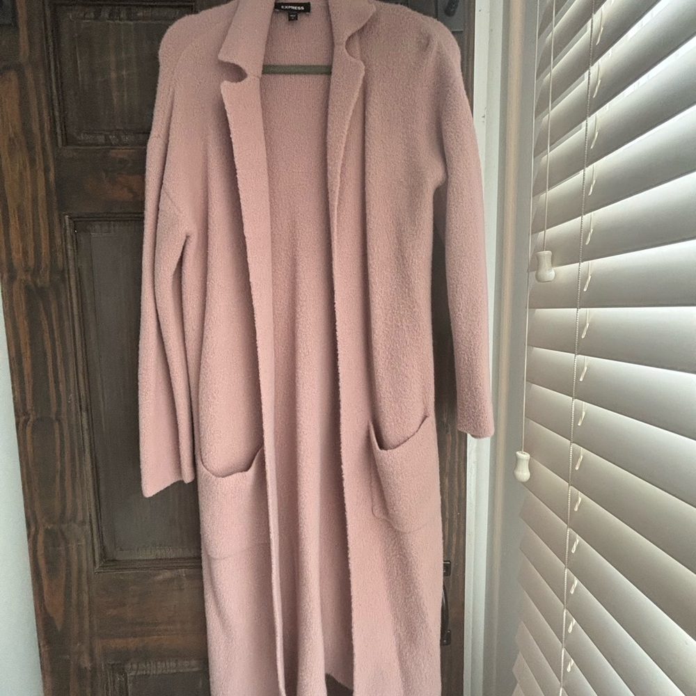 Express Soft Pink Longline Cardigan